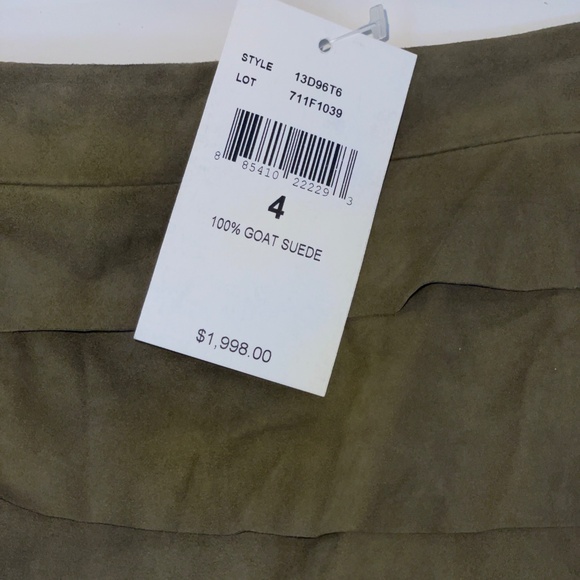 Ralph Lauren Black Label Brown Goat Suede Layered Skirt Size 4 - Picture 2 of 5